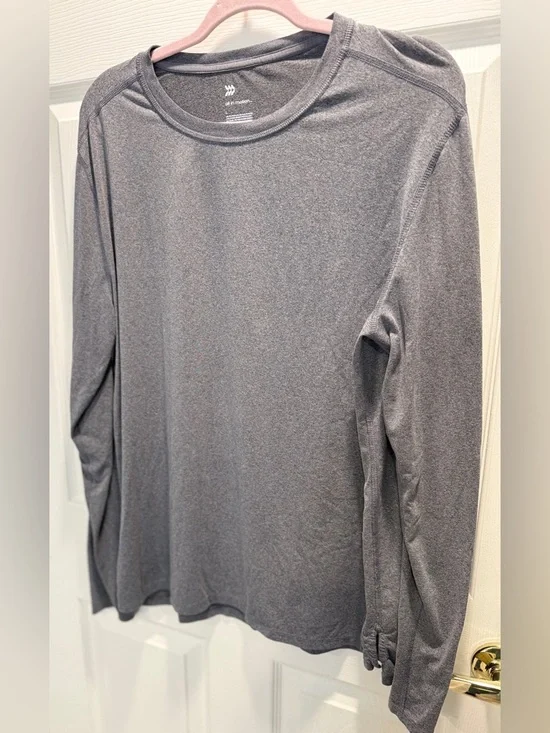 all in motion Men's Heather Charcoal Performance Tee-Men’s Large - Picture 2 of 6